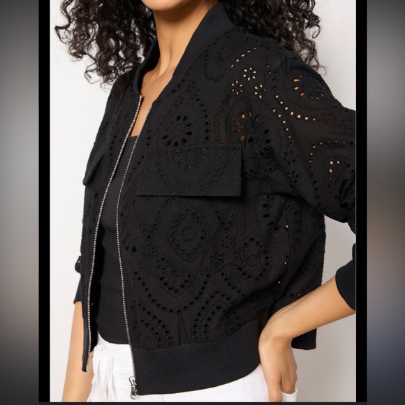 Evereve Jackets & Blazers - Evereve Ryan Black Eyelet Women's Jacket